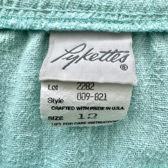 Vintage Pykettes Skirt Women's 12 Baby Blue A-line Midi Cottage Country Prairie - Picture 13 of 13